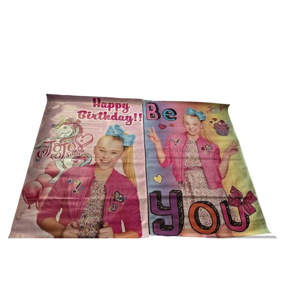 Jojo Siwa Happy Birthday BeYou Character Party Banners For Bounce House Lot Of 2 - Picture 1 of 8